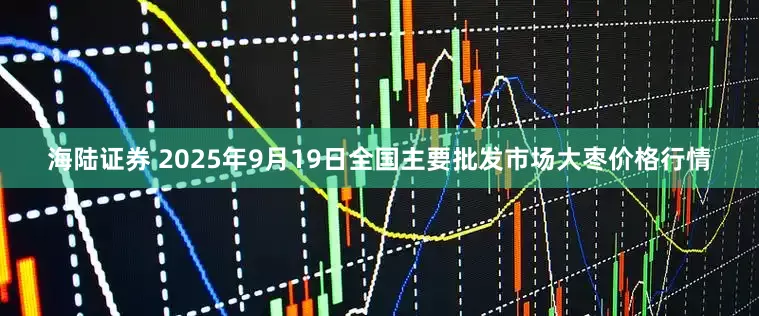 海陆证券 2025年9月19日全国主要批发市场大枣价格行情